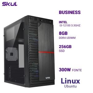 COMPUTADOR B300  I3-12100 3.3GHZ MEM 8GB DDR4 SSD 256GB FONTE 300W  LINUX UBUNTU