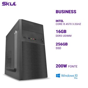 COMPUTADOR B500 CORE I5 4570 3.2GHZ MEM 16GB DDR3 SSD 256GB FONTE 200W WINDOWS 10 PRO