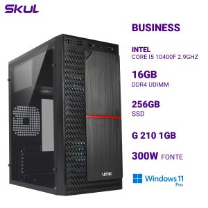 COMPUTADOR B500 CORE I5 10400F 2.9GHZ MEM 16GB DDR4 SSD 256GB G 210 1GB  FONTE 300W  WINDOWS 11 PRO