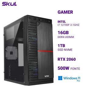 COMPUTADOR 7000 I7 12700F 2.1GHZ MEM 16GB DDR4 SSD 1TB NVME RTX 2060 FONTE 500W 80 PLUS WHITE WINDOWS 11 PRO