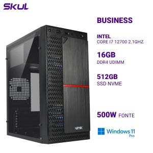 COMPUTADOR B700 CORE I7 12700 2.1GHZ MEM 16GB DDR4 SSD 512GB NVME FONTE 500W 80 PLUS WHITE WINDOWS 11 PRO