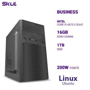 COMPUTADOR B500 CORE I5 4570 3.2GHZ MEM 16GB DDR3 SSD 1TB FONTE 200W LINUX UBUNTU