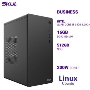 COMPUTADOR B500 QUAD CORE I5 3470 3.20GHZ MEM 16GB DDR3 SSD 512GB FONTE 200W LINUX UBUNTU