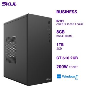 COMPUTADOR B300 CORE I3 9100F 3.6GHZ MEM 8GB DDR4 SSD 1TB GT 610 2GB FONTE 200W WINDOWS 11 PRO