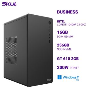 COMPUTADOR B500 CORE I5 10400F 2.9GHZ MEM 16GB DDR4 SSD 256GB NVME GT 610 2GB FONTE 200W WINDOWS 11 PRO