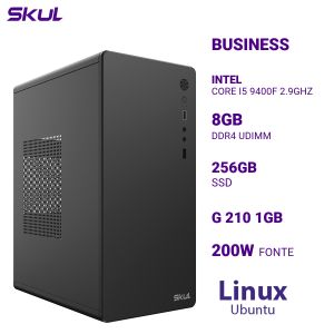 COMPUTADOR B500 CORE I5 9400F 2.9GHZ MEM 8GB DDR4 SSD 256GB G 210 1GB FONTE 200W LINUX UBUNTU