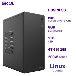 COMPUTADOR B500 CORE I5 9400F 2.9GHZ MEM 8GB DDR4 SSD 1TB GT 610 2GB FONTE 200W LINUX UBUNTU