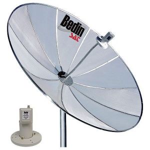 KIT ANTENA PARABÓLICA 1,70M, LNBF MONOPONTO COM CAPA BANDA C E CABO DE 15 METROS