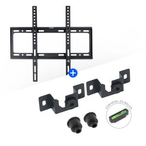 KIT PROMOCIONAL - SUPORTE FIXO P/ TV 23 A 56" STF 100 + SUPORTE FIXO DE TV UNIVERSAL 10 A 80" STF-10