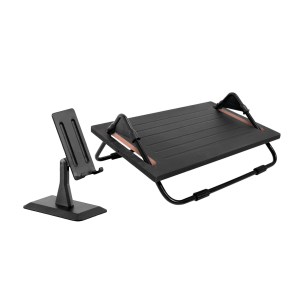 KIT PROMOCIONAL SUPORTE CELULAR + APOIO DE PE EM MDF