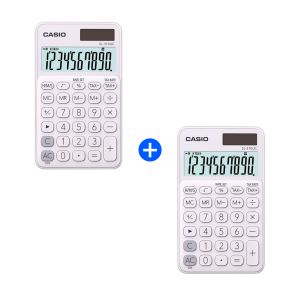 KIT CASIO CALCULADORA BRANCA SL-310UC-BU-W-DC + CALCULADORA BRANCA SL-310UC-WE