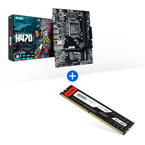 KIT PLACA MÃE PCYES H470 LGA1200 + MEMORIA RAM PCYES UDIMM 16GB DDR4 2666MHZ