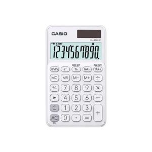 CALCULADORA DE BOLSO 10 DIGITOS BRANCA - SL-310UC-BU-W-DC