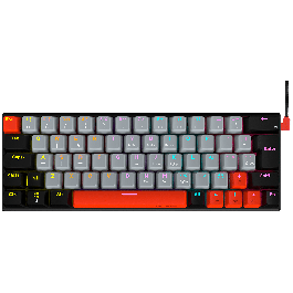 TECLADO MECANICO 60% PCYES KUROMORI BLACK VULCAN - SWITCH RED