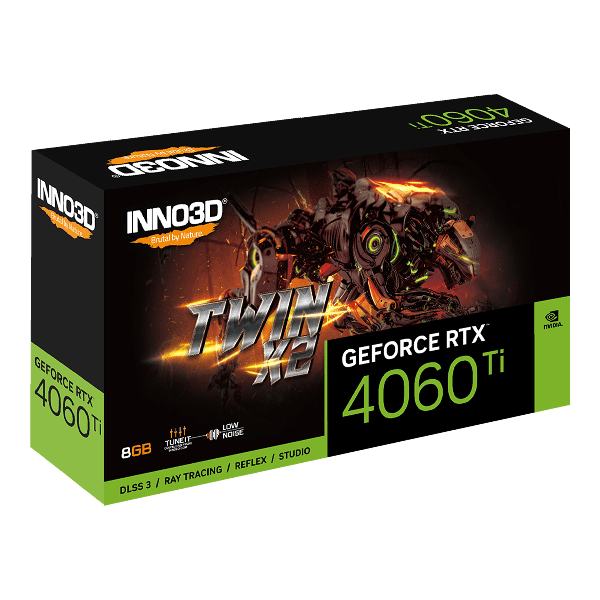 INNO3D GeForce RTX 4060 ti グラフィックボード Placa de Video INNO3D GeForce RTX 4060 Ti Twin X2 OC White