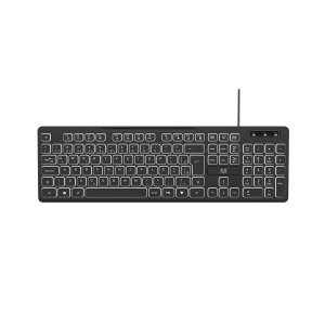 TECLADO COM FIO LIGHT 3 NÍVEIS E LED AJUSTÁVEL TECLAS SILENCIOSAS E CONEXÃO USB - PRETO - TC268