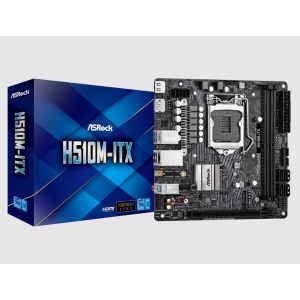 PLACA MAE ASROCK MINI ITX H510M-ITX LGA1200 2XDDR4 (64GB),PCIE X16,4X SATA,M.2 SATA E NVME, HDMI, DP, USB 2X 3.2, 2X 2.0