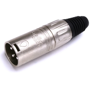 PLUG XLR SAS 3 PINOS LINHA MACHO NIQUELADO L3MNN01