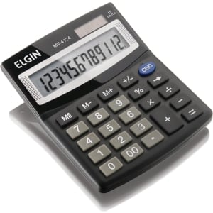 CALCULADORA DE MESA 12 DIGITOS MV-4124 PRETA