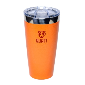 COPO TÉRMICO QUATI COM TAMPA 473ML COBRE/LARANJA - CUCT473