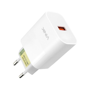 CARREGADOR DE PAREDE 20W COM 1 SAIDA USB 12V 1.67A QUICK CHARGE- VINIK