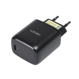 CARREGADOR DE PAREDE 20W COM 1 SAIDA TIPO C 12V - PRETO