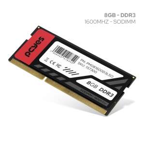 MEMORIA PCYES SODIMM 8GB DDR3 1600MHZ LOW VOLTAGE 1.35V - PM081600D3LSO