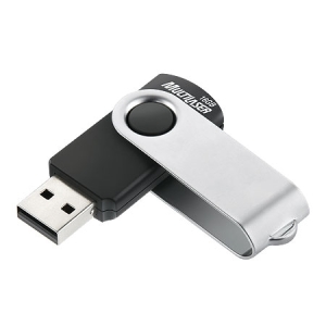 PEN DRIVE 16GB TWIST2 PRETO/PRATA PD588