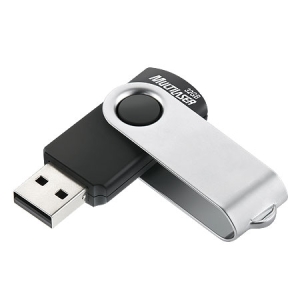 PEN DRIVE 32GB TWIST2 PRETO/PRATA PD589