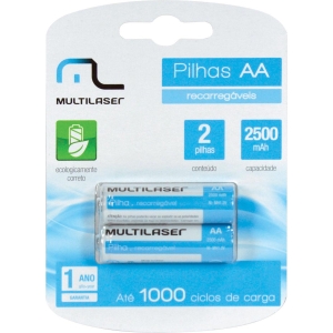 PILHA RECARREGAVEL AA 2500MAH C/2 CB053