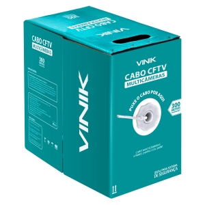 CABO MULTICAMERAS 4 PARES 24AWG CCA 300M BRANCO