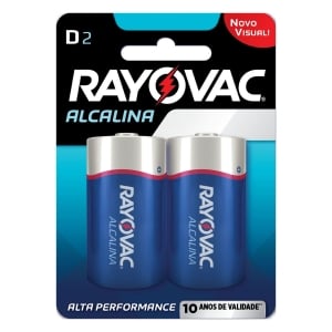 PILHA ALCALINA GRANDE D2 COM 2 20220