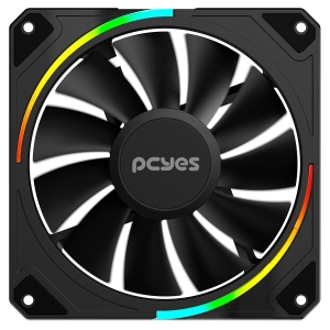 COOLER FAN PARA GABINETE SANGUE FRIO 3 ARGB BLACK VULCAN 120MM PCYES - ARGBSF3BR