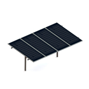 KIT ESTRUTURA SOLO SL001 4 PAINEIS 40-45 MONOPOSTE PERFIL 2,4M HR3 SSM