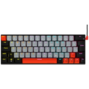 TECLADO GAMER MECANICO PCYES KUROMORI 60% - SWITCH RED - LED RAINBOW - PTKM60RD