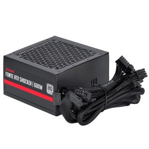 FONTE GAMER PCYES SHOCKER 600W 80 PLUS WHITE - PF600SHW