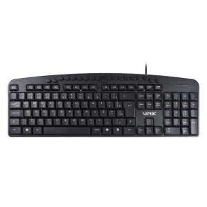 TECLADO USB MULTIMIDIA DYNAMIC 107 TECLAS + 20 TECLAS MULTIMIDIA ABNT2 RESISTENTE A AGUA 1.8M PRETO - DT141