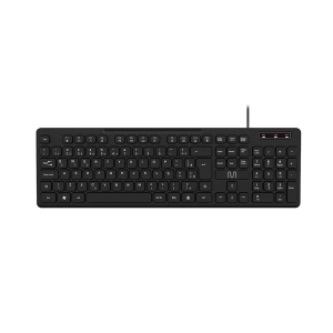 TECLADO COM FIO CONEXAO USB C/ CABO DE 180CM PRETO TC294