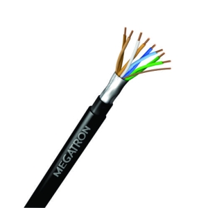 CABO DE REDE LAN FTP CAT.5E 4PX24AWG CAPA DUPLA BLINDADO PARA USO EXTERNO 305M 100% COBRE PRETO - DVBL