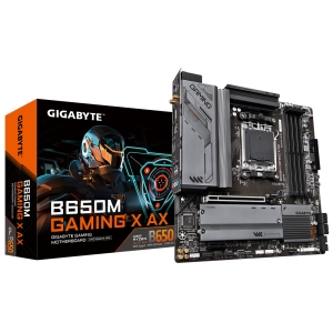 PLACA MÃE GIGABYTE AMD B650M GAMING X AX MATX AM5 M.2 NVME WI-FI 4XDDR5 MAX. 192GB 2X DP 1X HDMI 1X TYPE-C