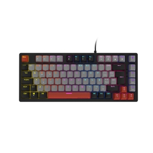 TECLADO MECANICO 75% PCYES KIRIN BLACK VULCAN - SWITCH RED - LED RAINBOW - PTKR75RD