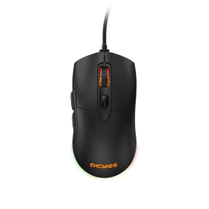 MOUSE GAMER PCYES MALUS BLACK VULCAN - 12400 DPI - RGB - 6 BOTÕES - PMGMBV