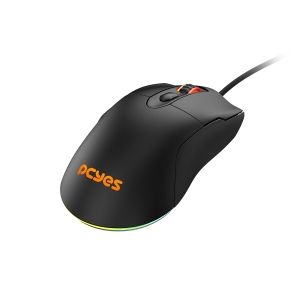 MOUSE GAMER PCYES MALUS BLACK VULCAN - 12400 DPI - RGB - 6 BOTÕES - PMGMBV