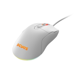 MOUSE GAMER PCYES MALUS WHITE GHOST - 12400 DPI - RGB - 6 BOTÕES - PMGMWG