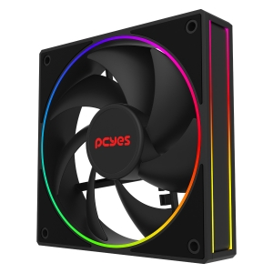COOLER FAN PARA GABINETE VISION BLACK VULCAN 120MM PCYES - FVBV120