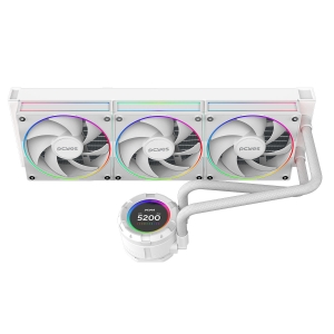 WATER COOLER PCYES VISION 360MM WHITE GHOST - TELA LCD 2,1" - VS360WG