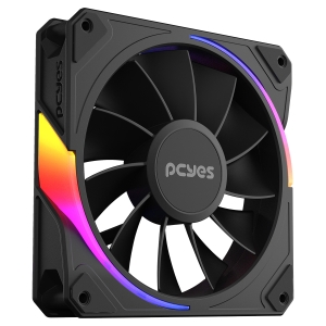 COOLER FAN PARA GABINETE SANGUE FRIO 3 ARGB BLACK VULCAN REVERSE 120MM PCYES - ARGBRVSF3BR