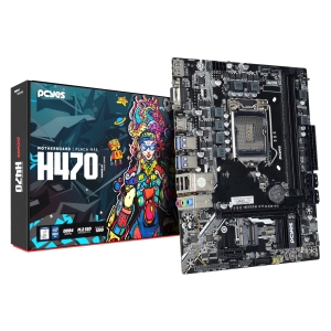 PLACA MÃE PCYES H470 LGA1200 2XDDR4 (MAX 64GB) M.2 NVME 4XUSB 3.0, 2XUSB 2.0 REDE 1000 HDMI/DP/VGA M-ATX - PCYH470-10G64