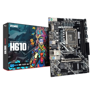 PLACA MÃE PCYES H610 LGA1700 2XDDR4 (MAX 64GB) M.2 NVME 2XUSB 3.2, 2XUSB 2.0 REDE 1000 HDMI/DP/VGA M-ATX - PCYH610-14G64