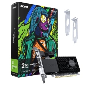 GPU NVIDIA GEFORCE GT 710 2GB DDR3 64BITS PROJETO EDGE LP PCYES PPET7102GBLP